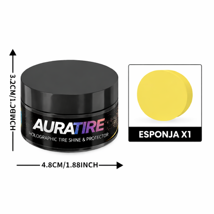 Crema protectora holográfica brillante para neumáticos AuraTire